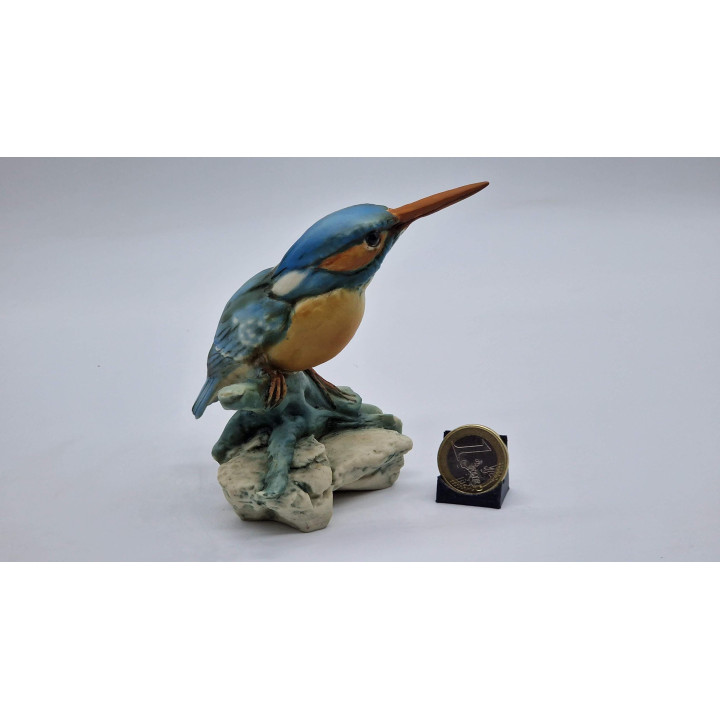 Porcelanowa figurka Zimorodek E. Ferres - Włochy lata 70.