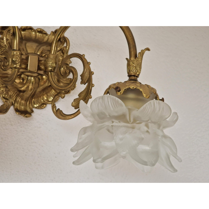 Coppia di applique in bronzo Rococò (1920 circa)