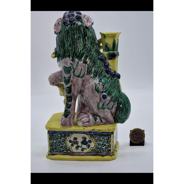 Antyczna figurka Pies Foo Porcelana Chiny 1920