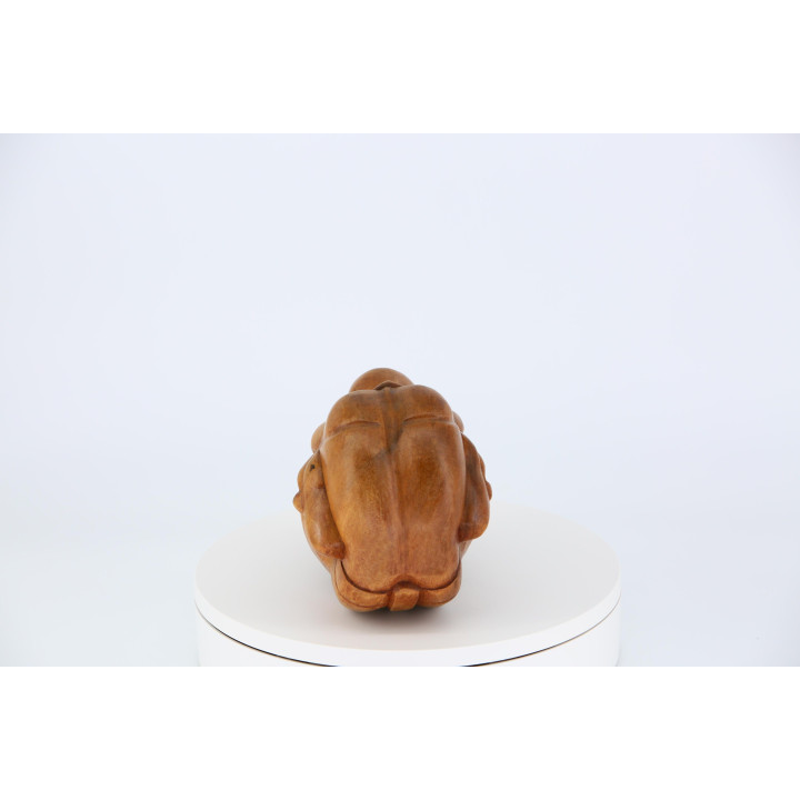 Drewniany Płaczący Budda 18cm - Vintage lata 90.