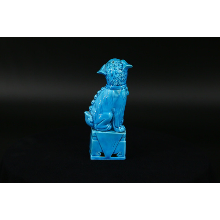 Perro Fu de Porcelana Turquesa Siglo XX