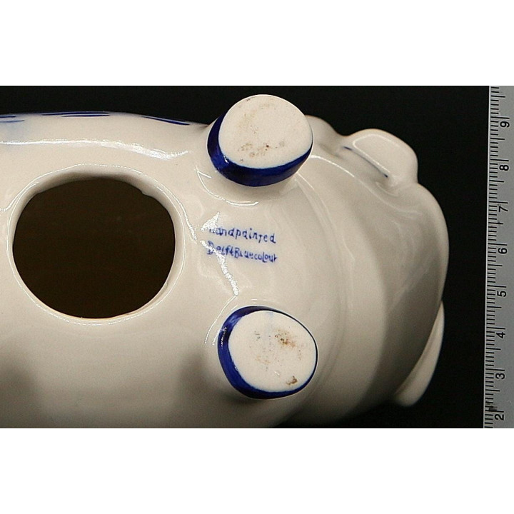Ceramiczna Skarbonka Świnka Delft Blauw Vintage