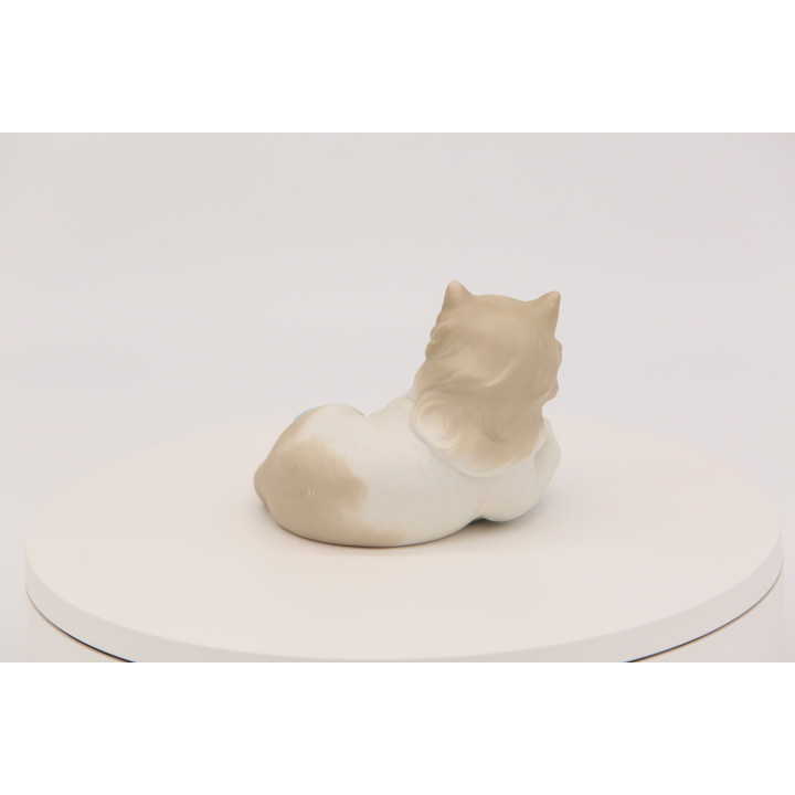 Scultura Gatto in Porcellana Opaca Valencia anni '90
