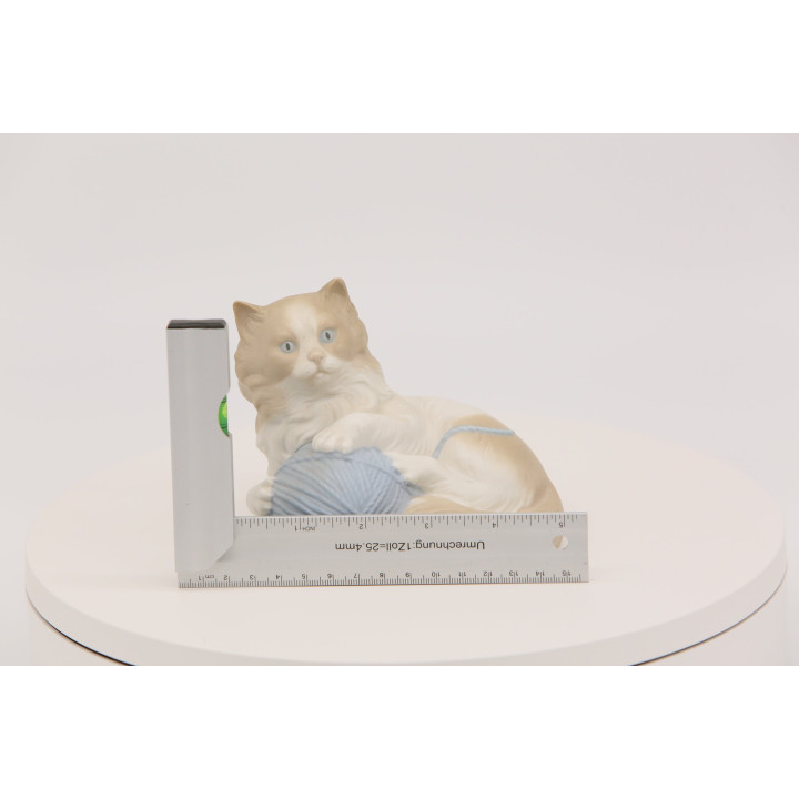 Sculpture Chat en Porcelaine Mate Valence Espagne 1990