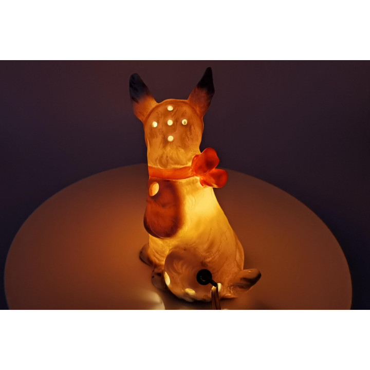 Lampe Chien Scotty Vintage en Céramique - Allemagne 1990