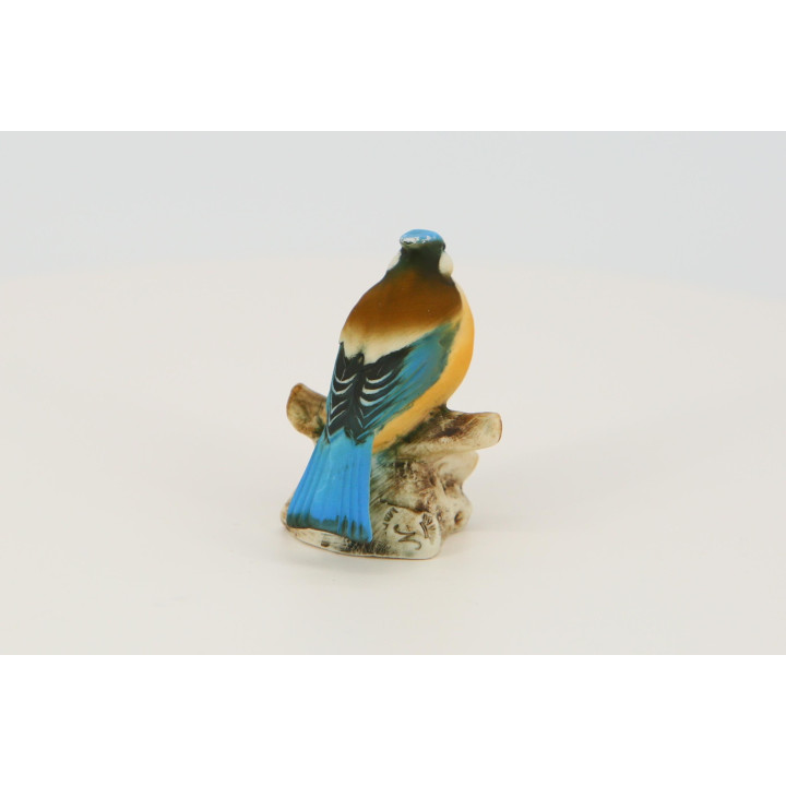 Capodimonte Porcelain Blue Jay Bird Miniature