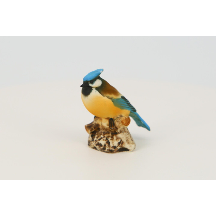 Escultura Arrendajo Azul Porcelana Capodimonte