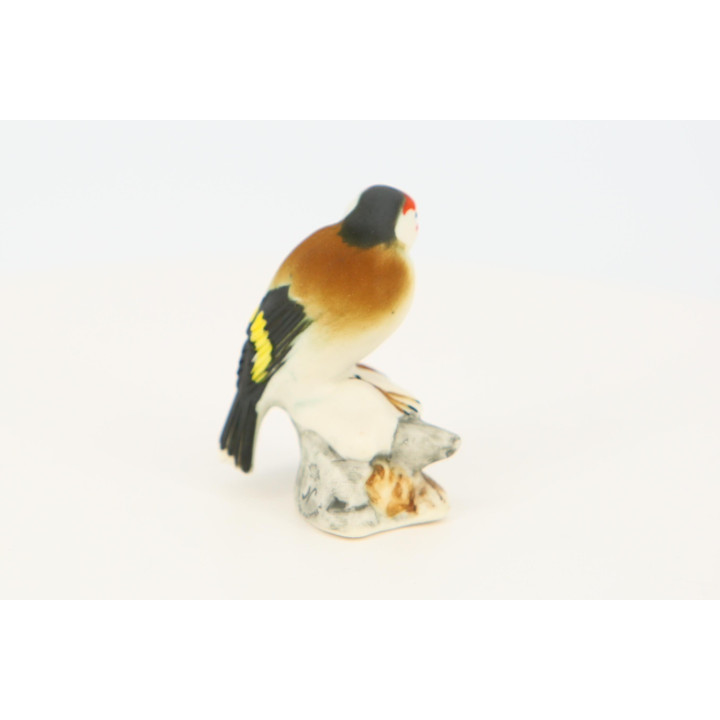 Vintage Capodimonte Goldfinch Figurine | Italian Ceramic Bird