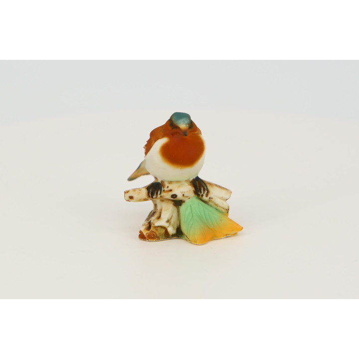 Figurine d'Oiseau en Porcelaine Capodimonte | Vintage Italien