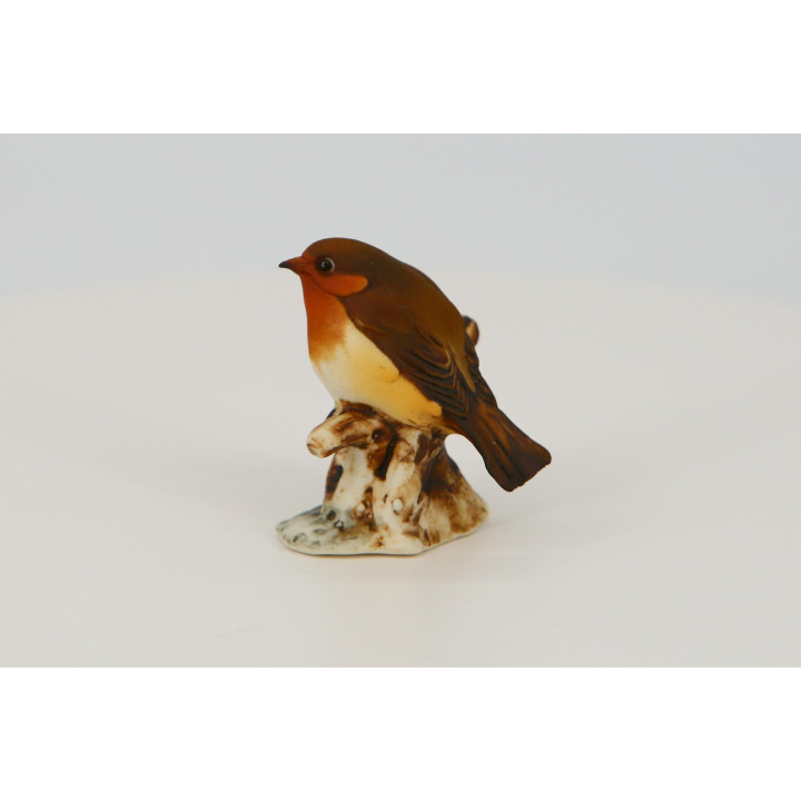 Figurine Rouge-gorge en Porcelaine Capodimonte Italie