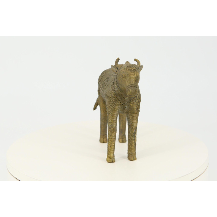 Vintage Bronzen Nandi Stier - Dhokra Kunst 1970