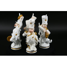 Set 4 Statuette Porcellana P.A.E.S.A. Banda Militare Spagnola