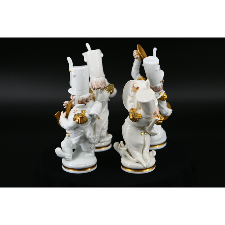 Conjunto 4 Figuras Porcelana P.A.E.S.A. Banda Militar Espanha