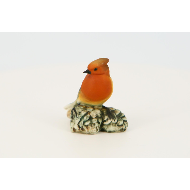 Capodimonte Style Porcelain Bird Figurine - Hand-Painted