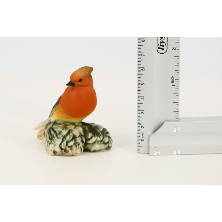 Pájaro de Porcelana Capodimonte - Miniatura Pintada a Mano