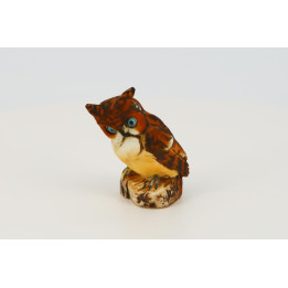 Gufo in porcellana di Capodimonte, Miniatura Italiana