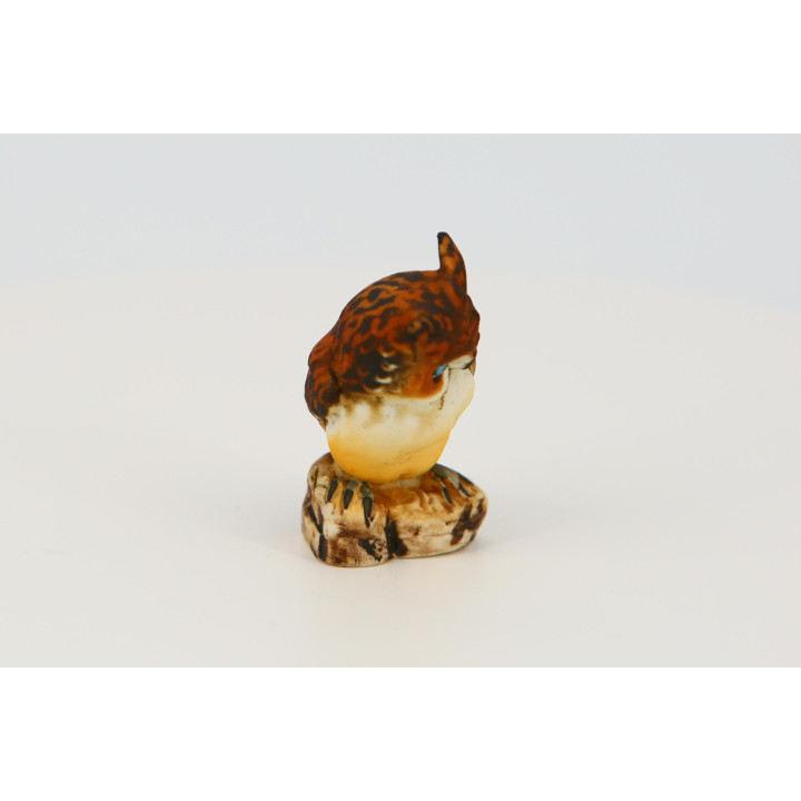 Gufo in porcellana di Capodimonte, Miniatura Italiana