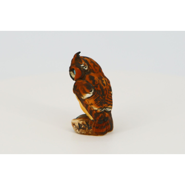 Hibou miniature en porcelaine de Capodimonte, Italie