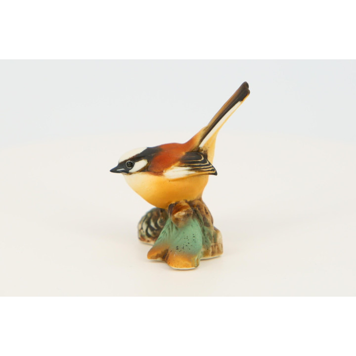 Figura Pájaro Porcelana Capodimonte - Cerámica Italiana Vintage