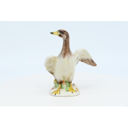Polychrome Porzellangans-Skulptur - 1990er Jahre