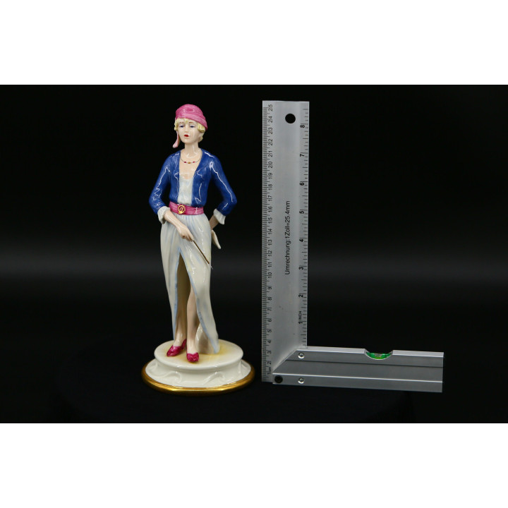 Art Déco Porzellanfigur Epoca - Frau der 1920er Jahre