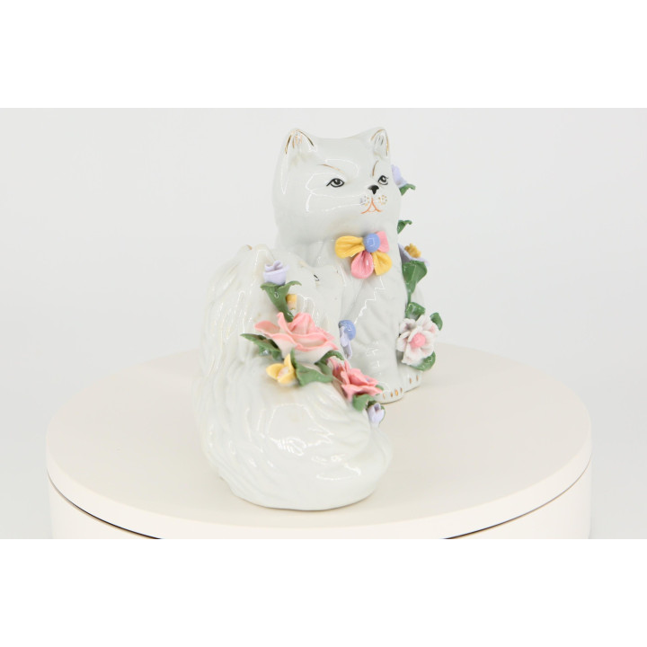 Para Porcelanowych Figurek Kotów - Lata 90.