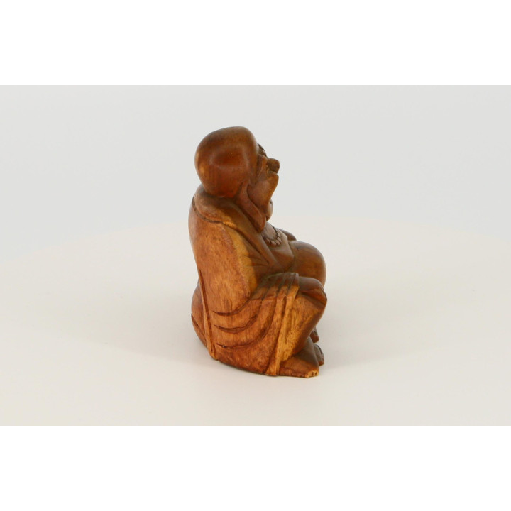 Sculpture Budai Hotei en Bois - Années 1990