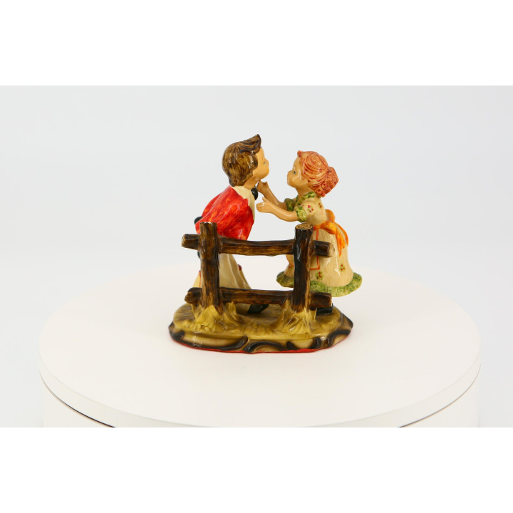 Figura decorativa vintage anos 90: Menino e Menina