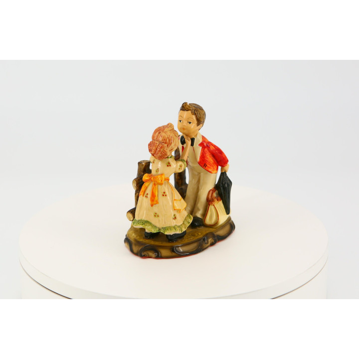Figura decorativa vintage anos 90: Menino e Menina
