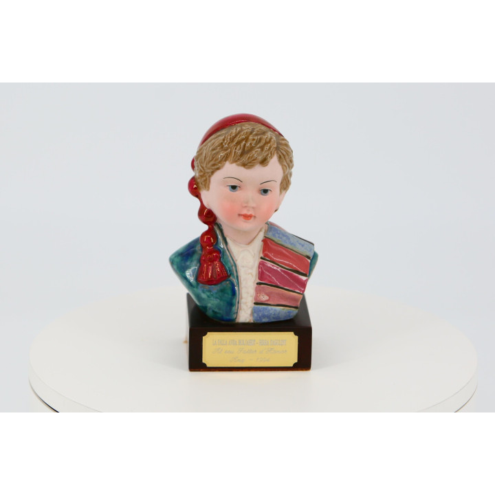Vintage Armán Porcelain Boy Bust Valencia 1994