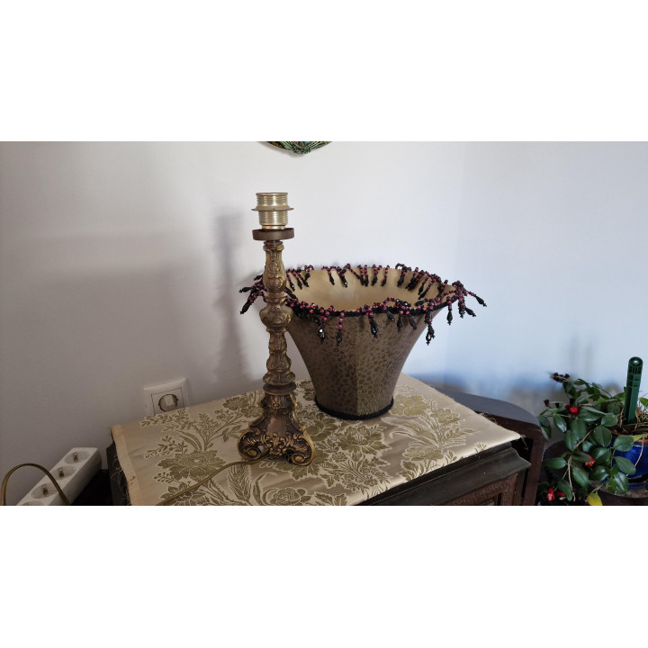 豪華なヴィンテージブロンズテーブルランプ 50cm