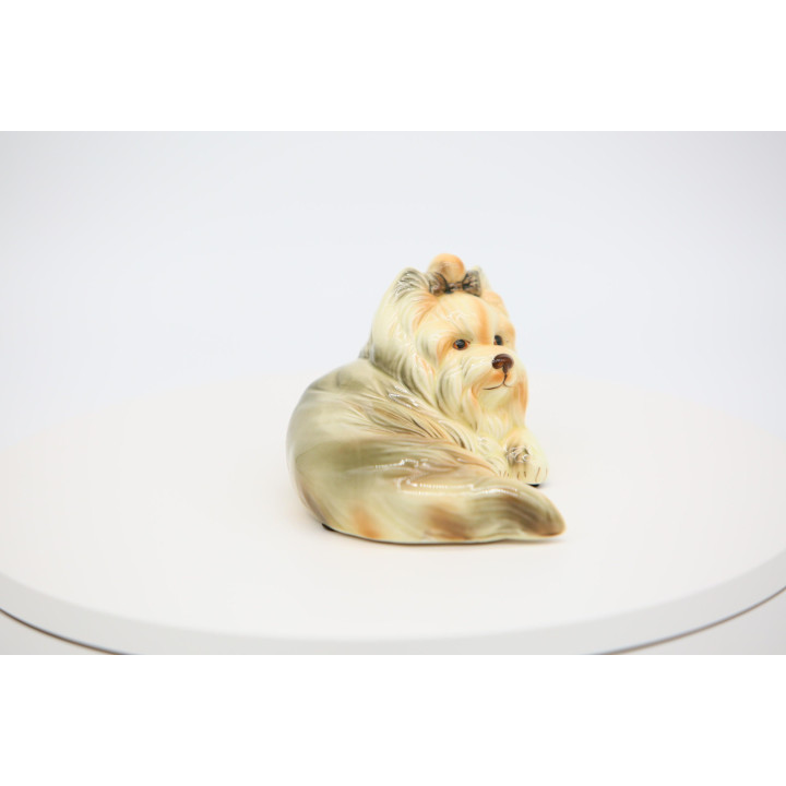 Vintage Porcelain Yorkshire Terrier Figurine (1990s)