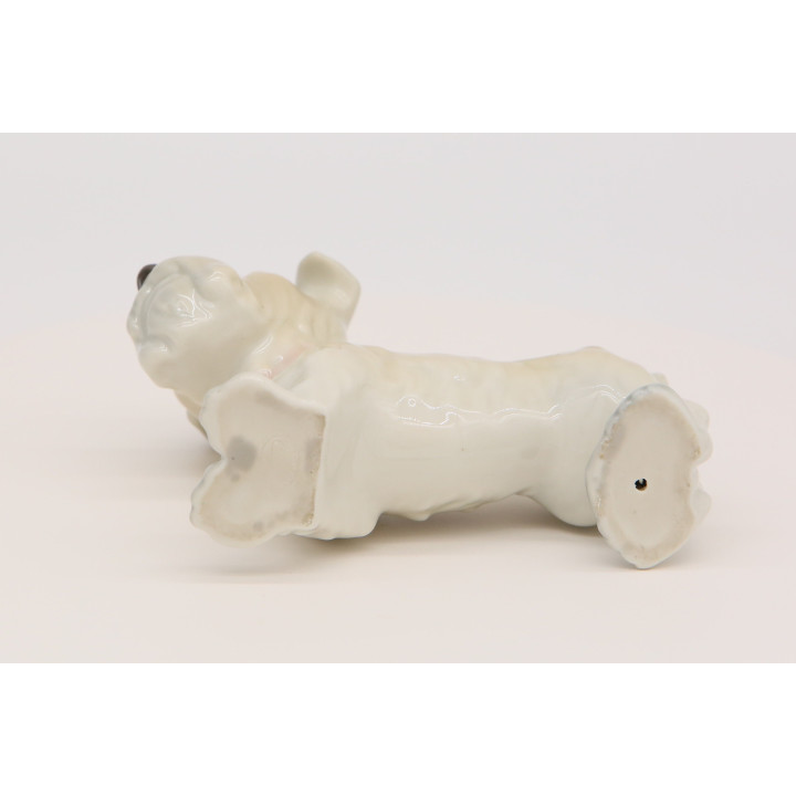 Porcelanowa figurka psa rasy Sealyham Terrier, lata 90.
