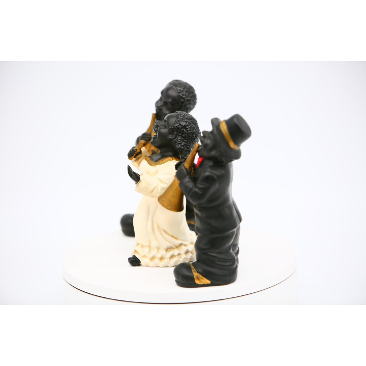 Set van 3 Keramische Jazzfiguren (Jaren '90)