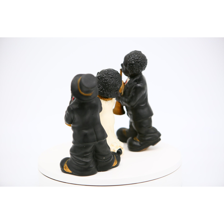 Lot de 3 Figurines de Jazz en Céramique (Années 90)