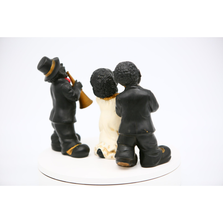 Set of 3 Ceramic Jazz Musician Figures (1990s)