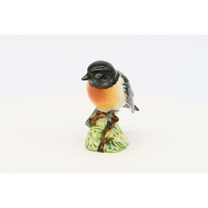 Estatueta de Porcelana Beswick Pássaro Stonechat 2274