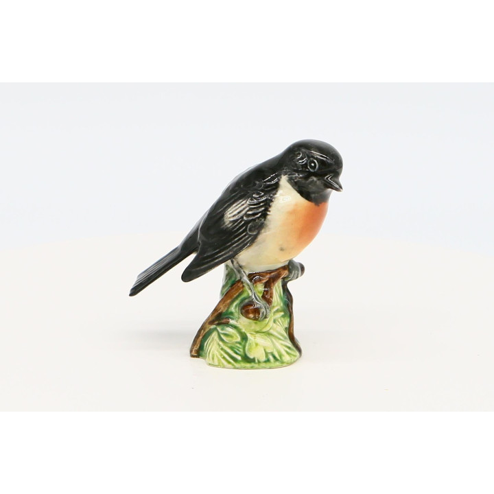 Estatueta de Porcelana Beswick Pássaro Stonechat 2274
