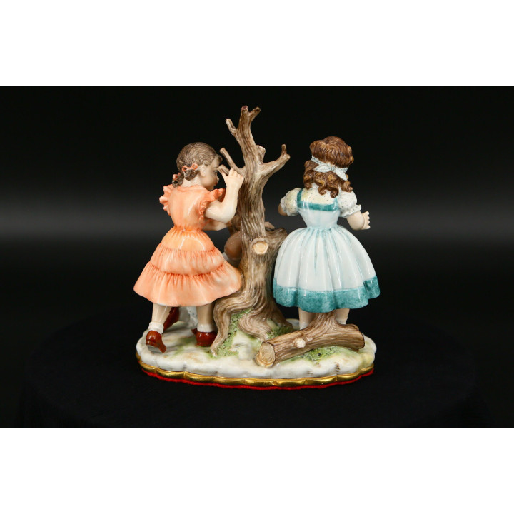 Porzellanfigur „Blindekuh“ – Handbemalt, 1990er Jahre