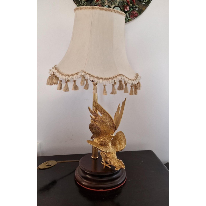 Lampe à Poser Coq en Bronze - Style Français Classique