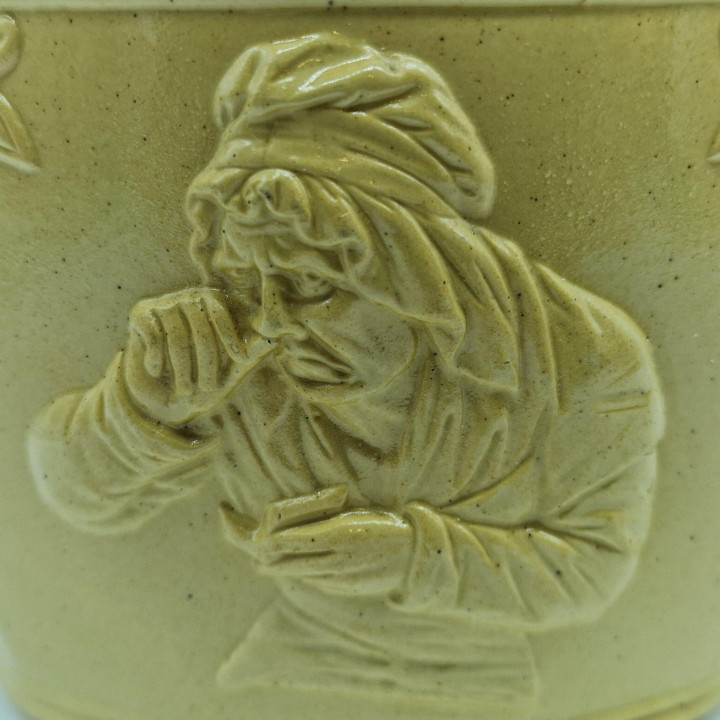 19th Century Victorian Glazed Stoneware Jug - Relief Scenes