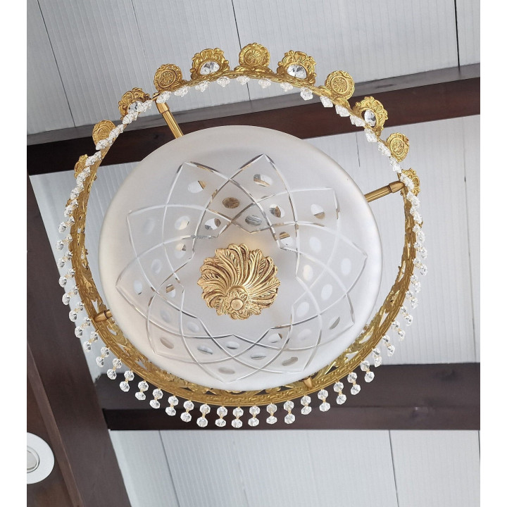 Vintage Deckenleuchte Krone 1960er - Hollywood Regency
