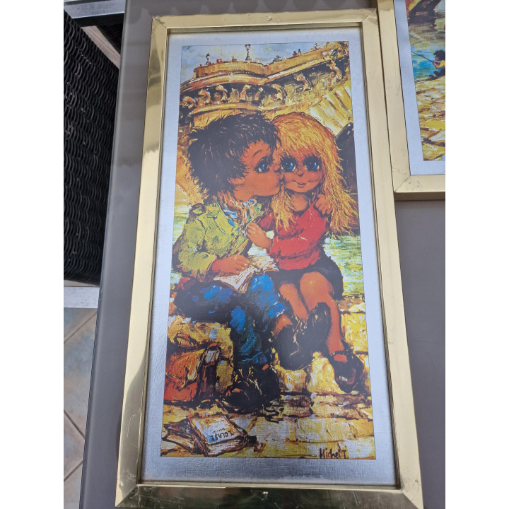Triptyque Vintage Michel Thomas - Petits Poulbots 1970