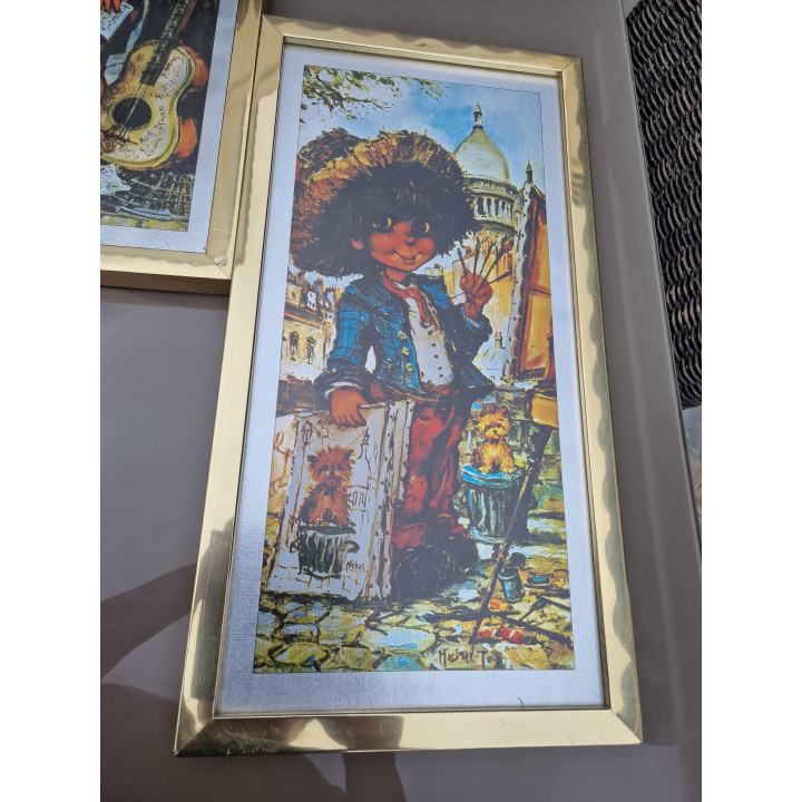 Tríptico Vintage Michel Thomas - Petits Poulbots 1970