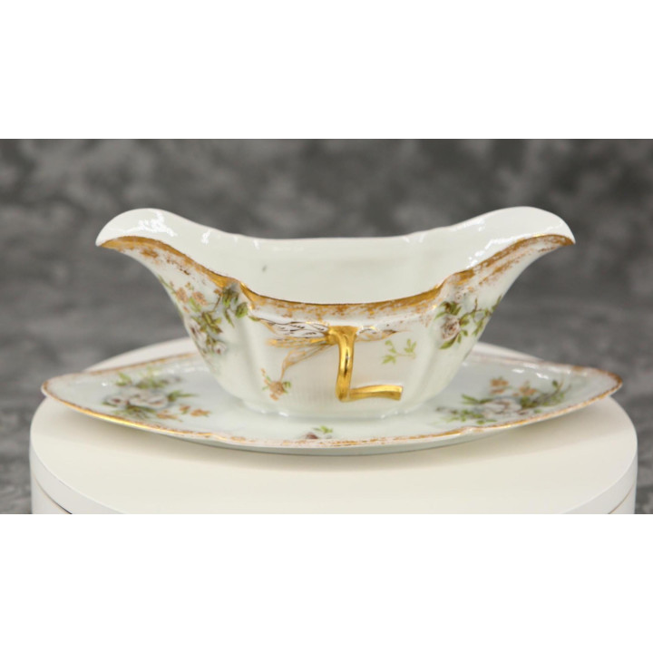 Salsera Antigua de Porcelana Belle Époque (1890-1920)