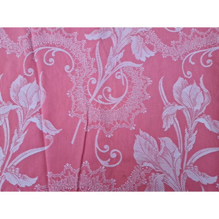 Tessuto Damasco di Cotone Vintage Spagna 1950 - 4m x 160cm