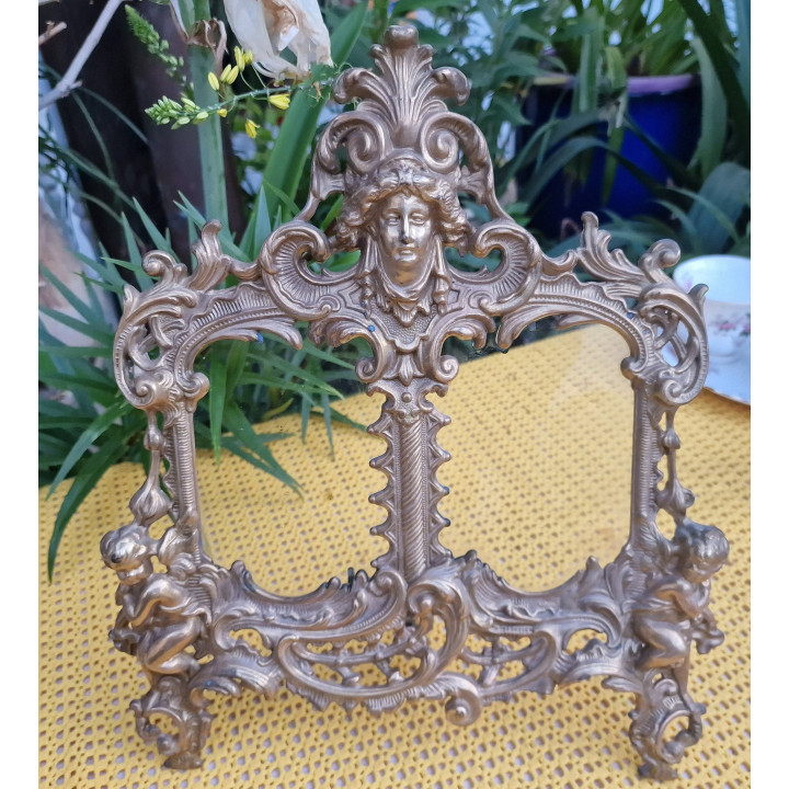 Cornice Doppia in Bronzo Belle Époque, 1920 circa