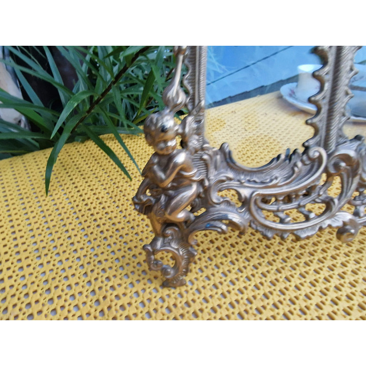 Cornice Doppia in Bronzo Belle Époque, 1920 circa