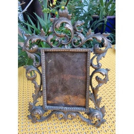 Cornice da Tavolo in Bronzo Antico 1920 Stile Liberty