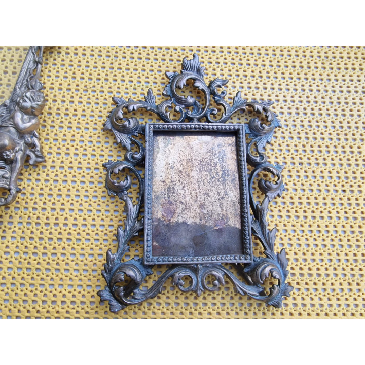 Antyczna Ramka z Brązu 1920 Secesja Ornamenty